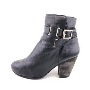 Vince Camuto Harriet Black Leather Ankle Boots 8 M